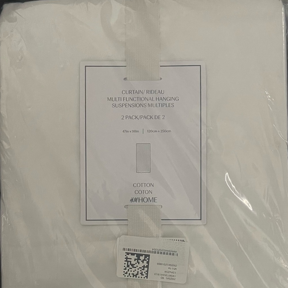 H&M Home | White Cotton Curtains - 2 Pack